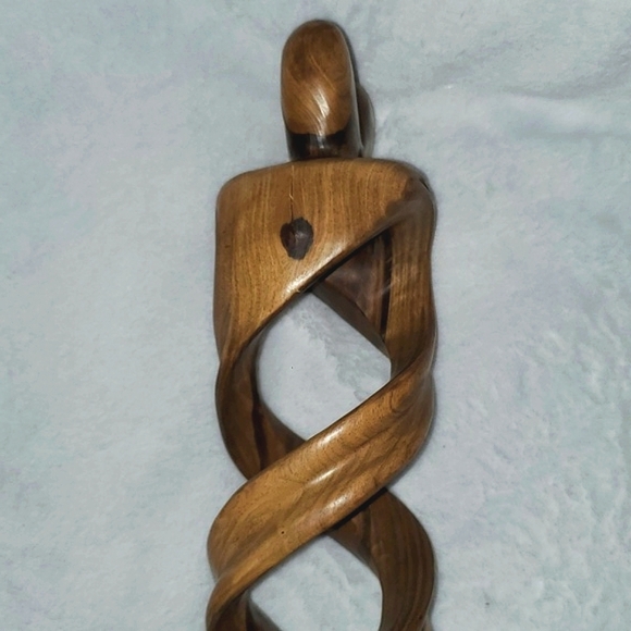 Carved Wood Eternal Love Sculpture - Picture 13 of 16